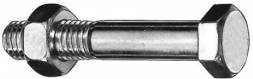 DIN 601 Sechskantschrauben mit Schaft und Mutter - M 10 x 140 verzinkt (50 Stck)