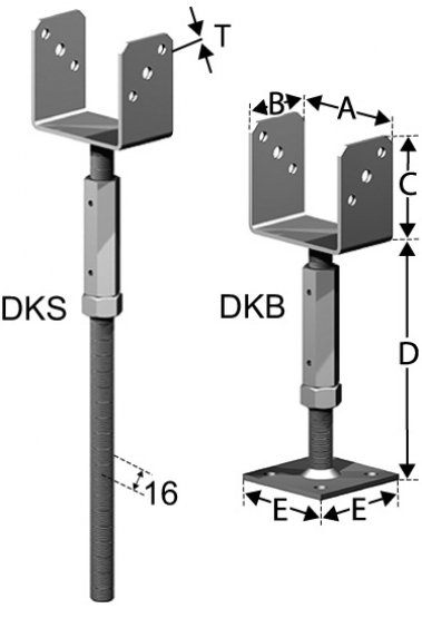 Simpson Strong-Tie Foot column DKB/DKS