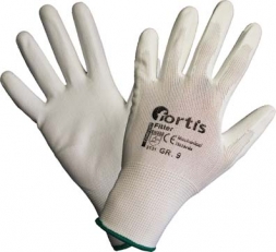 Handschuh Fitter PU/Nylon, Gr. 7, wei, FORTIS - 12 Paar