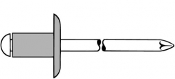 Gesipa Blindniete Standard Alu/Stahl - Grokopf - 5 x 25 K 11